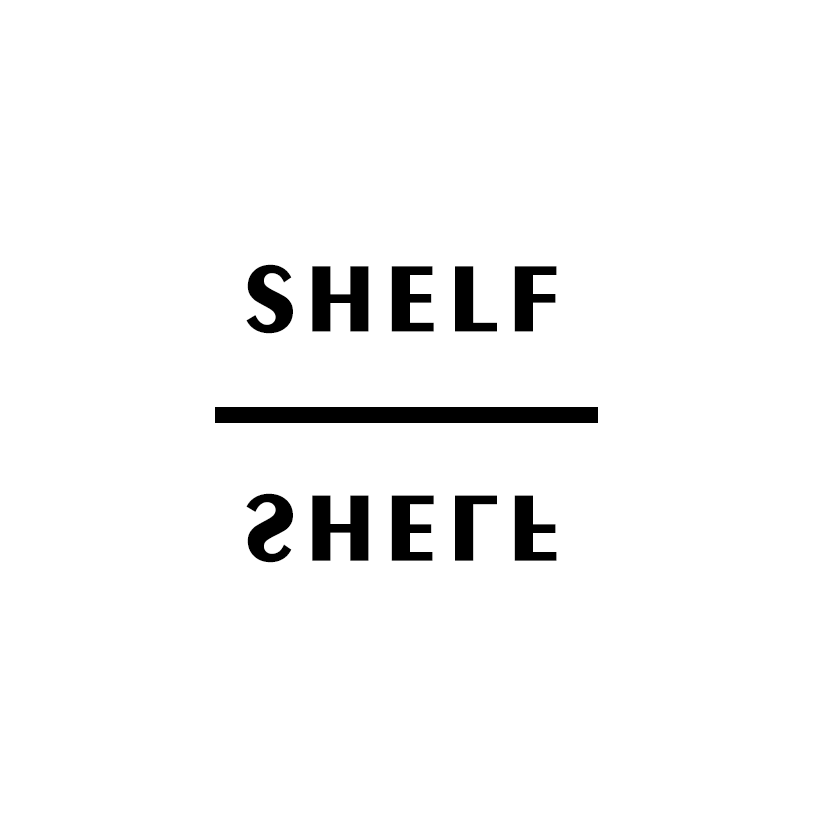 Black shelf text mirrored