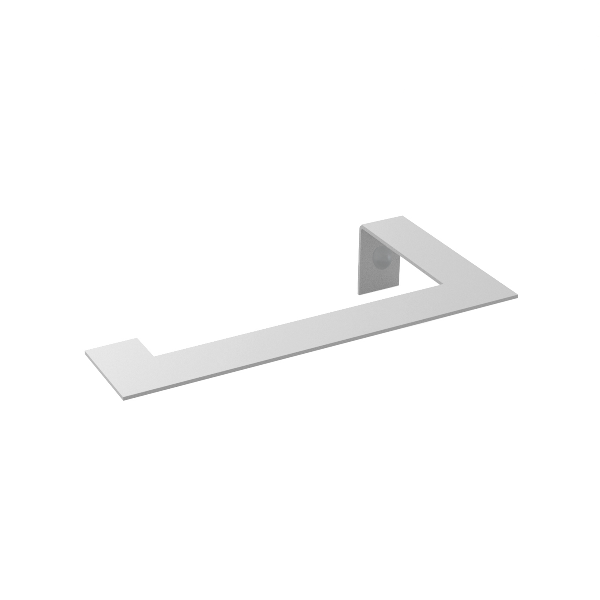 A white metal toilet roll holder or a white steel toilet paper holder in a south african design store in Johannesburg